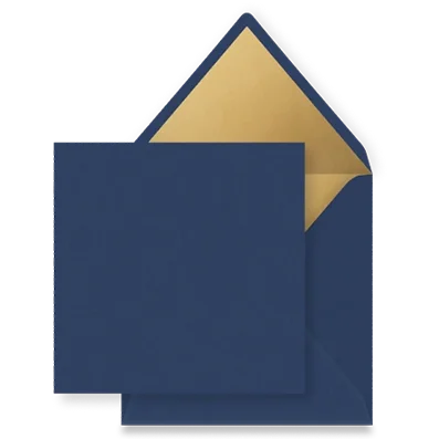 Donkerblauw goud inlay envelop