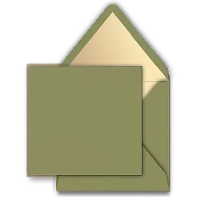 Olijfgroen goud inlay envelop