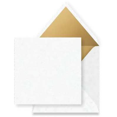 Wit goud inlay envelop